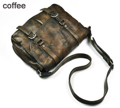 New Fashion Genuine Leather Shoulder Bag men Leather Messenger Bag Men Crossbody Bag Male Casual Sling Bag Leisure Vintage Brown