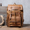 Genuine Leather Men's Backpack Large Capacity Vintage Paratroopers Package Crazy Horse Cowhide Travel Bags Retro Style